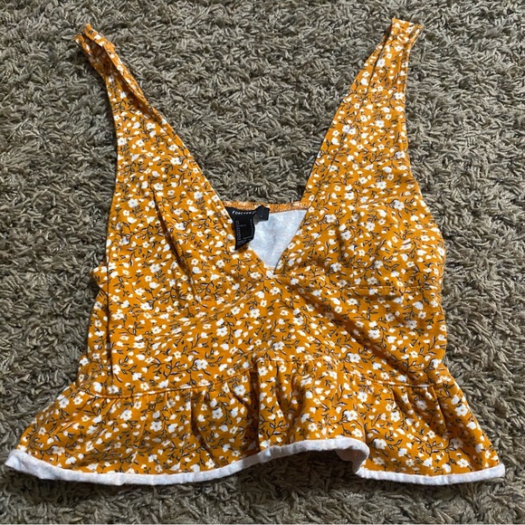 Forever21 Floral Crop Top Tank - Picture 2 of 6